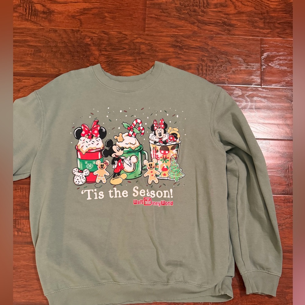 Disney Olive Holiday Graphic Crewneck Sweatshirt